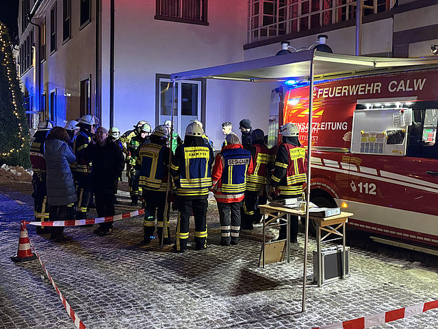 SEG-Einsatz in Bad Teinach im Januar 2025 bei der Lagebesprechung